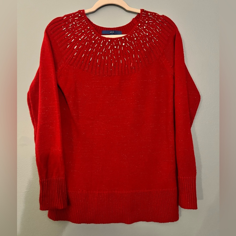 Apt. 9 Vibrant Red Women's Sweater